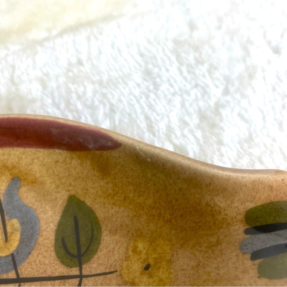 Vintage California Cleminsons Pottery Distlefink Bird Serving Dish Folk Art - Picture 3 of 10